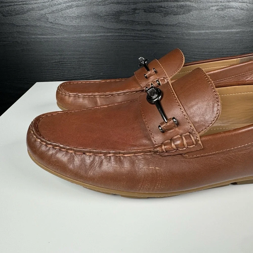 Coach Mott Driver FG2984 Brown Leather Loafer Dress Shoes Mens Size 10.5 D